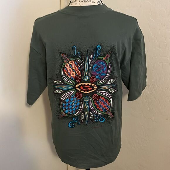 Vintage Gotcha Big Kids Green Graphic Design Pullover Shirt Casual - Picture 3 of 14